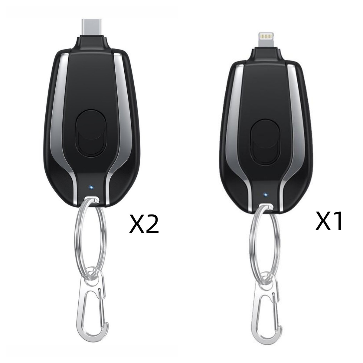 Powerbank de poche 1500 mAh – Porte-clés Type-C, recharge rapide d’urgence – Image 2