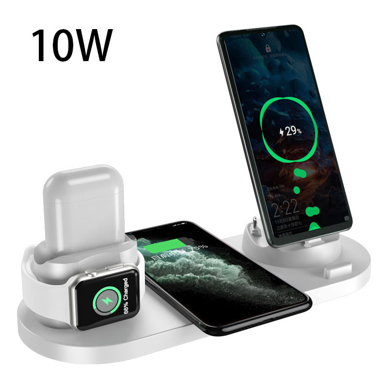 Station de charge sans fil 6-en-1 – Chargeur rapide pour iPhone, téléphone et montre connectée – Image 6